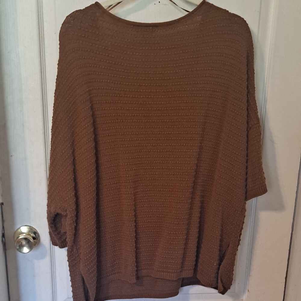 Plus size textured sweater